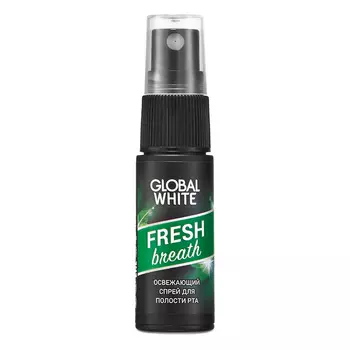 Global White Освежающий спрей для полости рта, c экстрактом оливы и петрушки, 15 мл