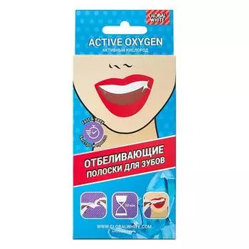 Global White Полоски для отбеливания зубов teeth whitening strips, 2 саше