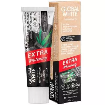 Global White Зубная паста Экстра отбеливающая Активный кислород Extra whitening Active oxygen, 100 г