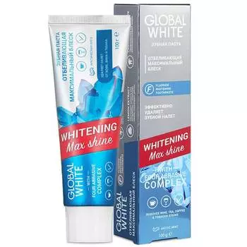Global White Зубная паста Отбеливающая Whitening Max Shine, 100 гр