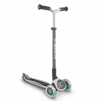 Globber Самокат Elite Master Lights, бело-серый