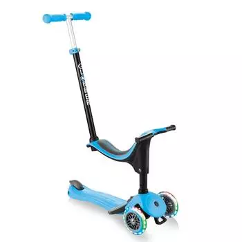 Globber Самокат Go Up Sporty Plus Lights, голубой