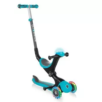 Globber Трехколесный самокат Go Up Deluxe Play Lights, бирюзовый