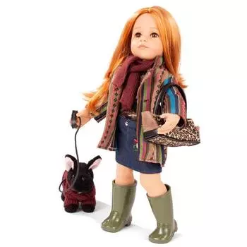 Gotz Кукла Ханна "Прогулка с собачкой", 50 см