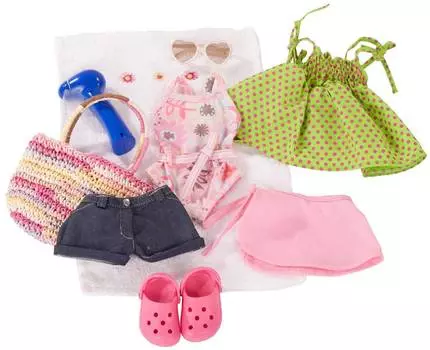 Gotz Летний набор одежды и аксессуаров, 10 вещей, 45-50 см