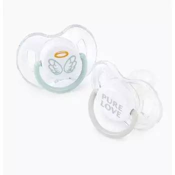 HAPPY BABY Набор силиконовых сосок-пустышек от 6 до 12 мес. 13026