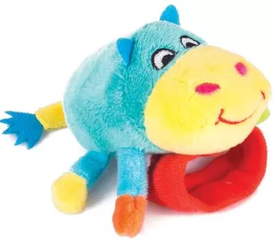 Happy Snail "Бегемот Бубба - на руку" - погремушка браслет