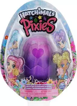 Hatchimals Хэтчималс коллекционная фигурка Пикси фиолетово-розовое яйцо Сезон 1
