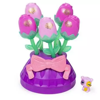 Hatchimals Набор "Весенний букет", фигурка собака розовая