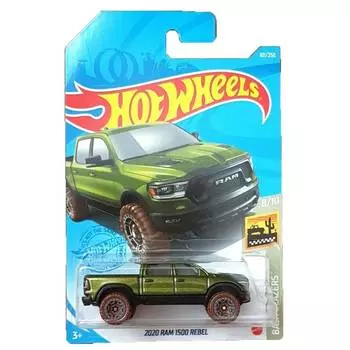 Hot Wheels Базовая машинка 2020 Ram 1500 Rebel, зеленая