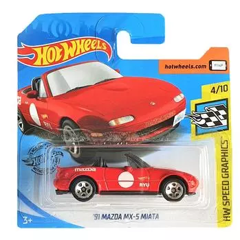 Hot Wheels® Базовая машинка 91 Mazda MX-5 Miata из серии "HW Speed Graphics"