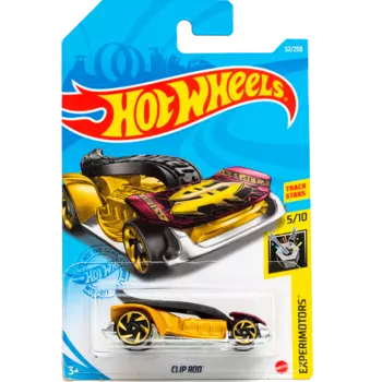 Hot Wheels Базовая машинка Clip Rod, желто-красная