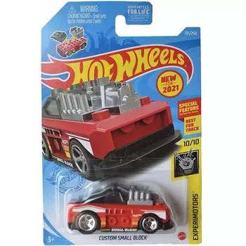 Hot Wheels Базовая машинка Custom Small Block, красная