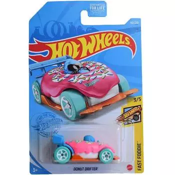 Hot Wheels Базовая машинка Donut Drifter, розовая