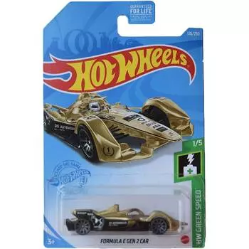 Hot Wheels Базовая машинка Formula E Gen 2, золотая