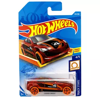 Hot Wheels Базовая машинка Grand Cross, оранжевая