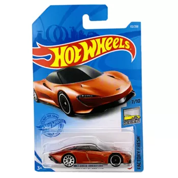 Hot Wheels Базовая машинка Mclaren Speedtail, оранжевая
