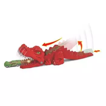 Hot Wheels City Пусковые наборы с монстрами, красный динозавр