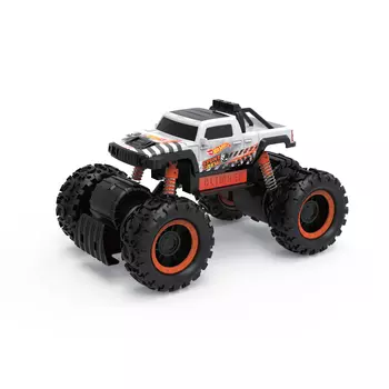 Hot Wheels монстр-трак фрикционный с амортизаторами и световыми эффектами 1:16, белый