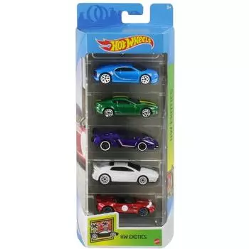 Hot Wheels Набор машинок Exotics, 5 шт