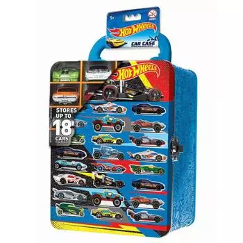 Hot Wheels Портативный кейс для хранения 18 машинок, голубой