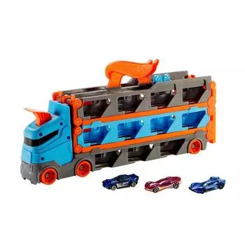 Hot Wheels Скоростной грузовик-автотрек с хранилищем для машинок