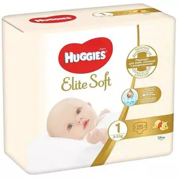 Huggies Подгузники Elite Soft 1 (3-5 кг), 25 шт.