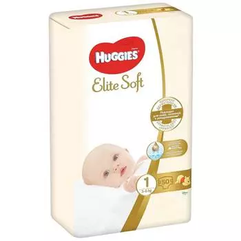 Huggies Подгузники Elite Soft 1 (3-5кг), 50 шт.