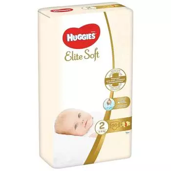 Huggies Подгузники Elite Soft 2 (4-6кг), 50 шт.