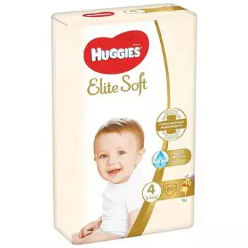 Huggies Подгузники Elite Soft 4 (8-14кг), 66 шт.