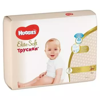 Huggies Подгузники-трусики Elite Soft 3 (6-11кг), 72 шт.