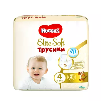 Huggies Подгузники-трусики Elite Soft 4 (9-14 кг), 21 шт.