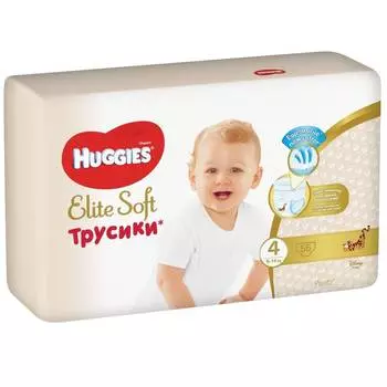 Huggies Подгузники-трусики Elite Soft 4 (9-14 кг), 56 шт.