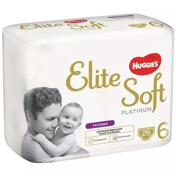 Huggies Подгузники-трусики Elite Soft Platinum 6 (15+кг), 26 шт.