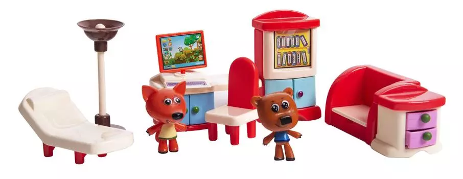 Игровой набор МИ-МИ-МИШКИ, Кеша и Лисичка, Кухня, 8 деталей