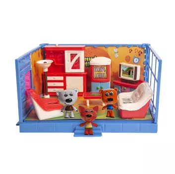 Игровой набор МИ-МИ-МИШКИ, Кеша, Тучка и Лисичка, Гостиная, 12 деталей