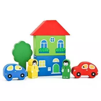 ТОМИК набор фигурок "Цветной Городок", 8 деталей, желтый, 8688-1