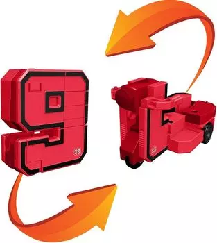 Игрушка 1TOY Трансботы Боевой расчет "Мотодрон - цифра 9"