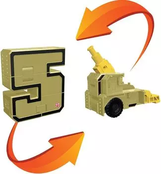 Игрушка 1TOY Трансботы Боевой расчет "Сорокопятка - цифра 5"