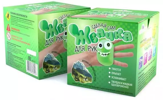 ИННОВАЦИИ ДЛЯ ДЕТЕЙ "Набор для опытов 821 Жвачка для рук Альпийские луга"