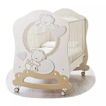 Italbaby Десткая кровать Love Oblo, кремовая