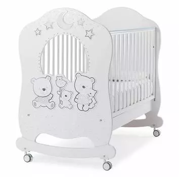 Italbaby Детская кровать Happy Family Oblo, белая