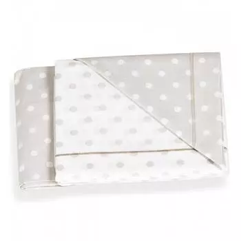 Italbaby Комплект белья для кроватки из 3-х предметов, кремовый в горошек