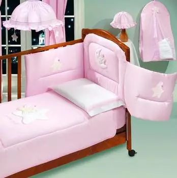 Italbaby Комплект постельного белья в кроватку Petite Etoile, 5 предметов, розовый