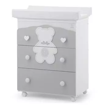 Italbaby Пеленальный комод Fiocco Classic, бело-серый