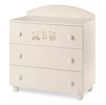 Italbaby Пеленальный комод Happy Family, большой, кремовый