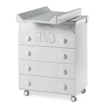 Italbaby Пеленальный комод Happy Family с 4 ящиками, белый