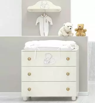 Italbaby Пеленальный комод Love, большой, кремовый