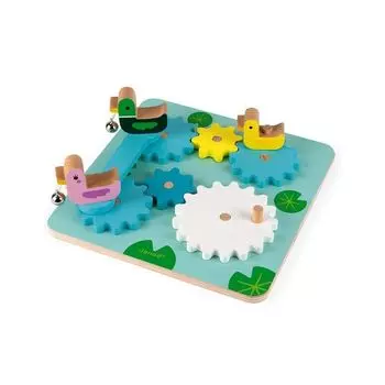 Janod Игрушка развивающая с шестерёнками «Утиный пруд»