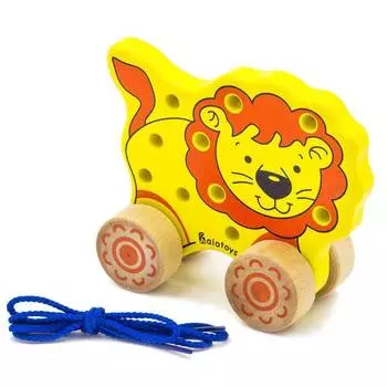 Каталка ALATOYS ШЛВ01 Шнуровка Лев